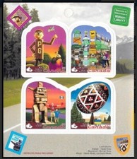 Roadside Attractions Odd Unusual shape S/A stamps Canada 2009 MNH Lt Booklet Pan