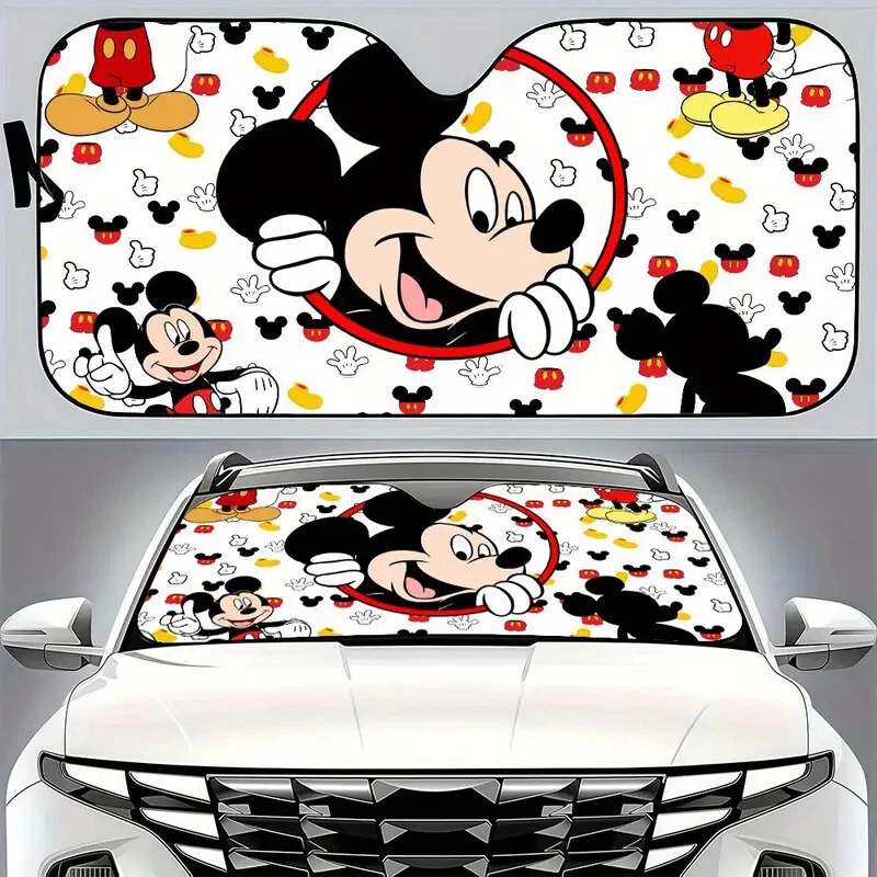 Disney Mickey Mouse Car Sunshade, UV Protection, Heat Reflector, Windshield
