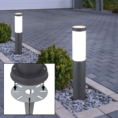 LED Steck Leuchte Garten Strahler Erdspieß Außen Edelstahl Sockel Steh Lampe - Bild 5 von 12