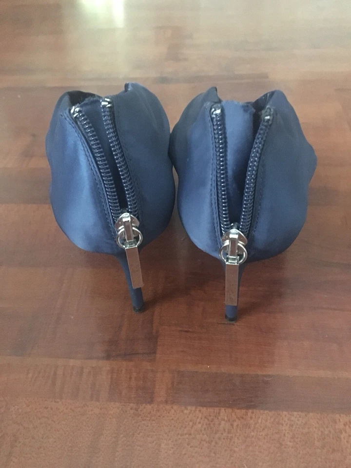 Bottines boots ZARA satin Bleu - T. 38 COMME NEUVES - Photo 4/4