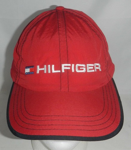 Red Strapback Nylon Baseball Hat Cap | eBay