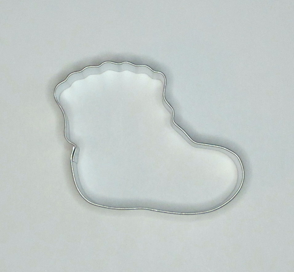 4" Baby Bootie Shoe Cookie Cutter Tin Steel Gender Reveal Shower Fondant