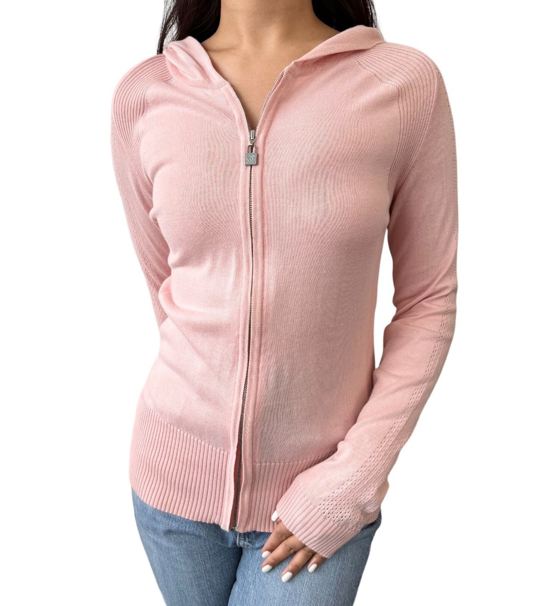 CHANEL Sport Vintage 08C Big CC Mark Zipped Hoodie #36