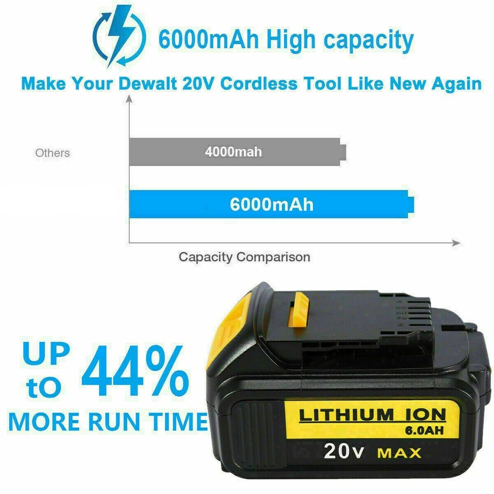 NEW DCB206 replacement For Dewalt 20V 6AH Lithium Ion Battery NEW DCB206 replacement For Dewalt 20V 6AH Lithium Ion Battery