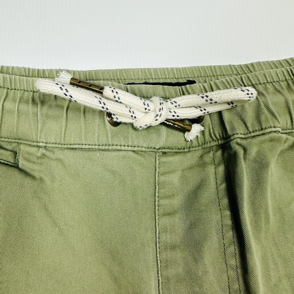O'Neill Men's Chino Shorts Size S Khaki Green Stretch Elastic Waist