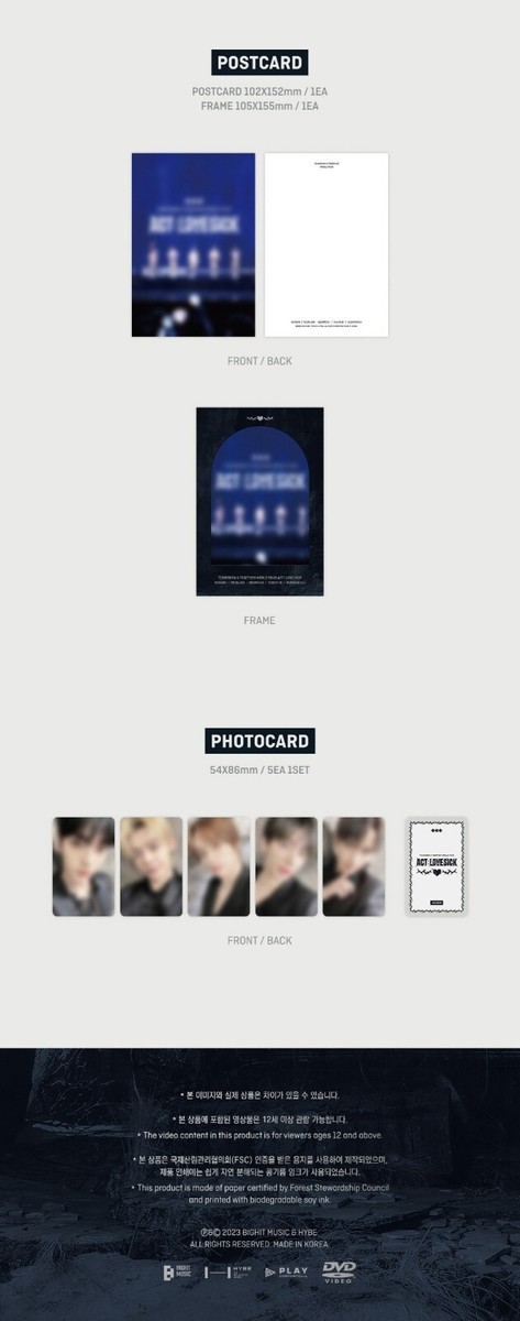 TXT - 2022 WORLD TOUR ACT : LOVE SICK IN SEOUL DVD | eBay