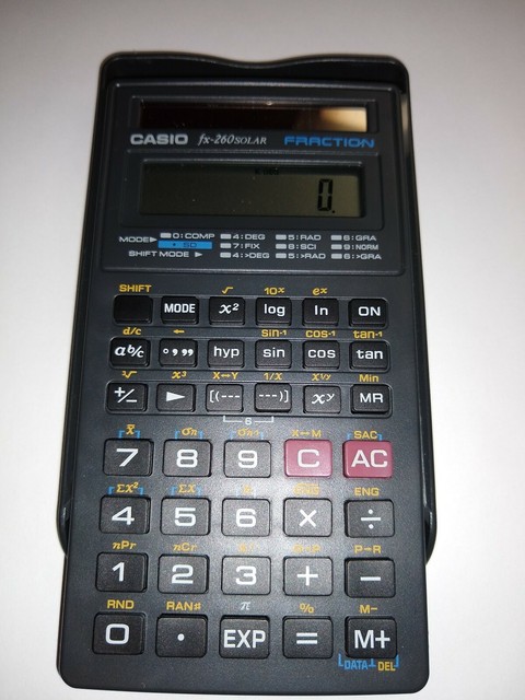 Casio Fx 260 Solar Powered Fraction Scientific Calculator With Covers Works Ebay