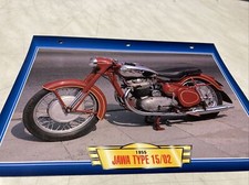Jawa 500 type 15/02 1955 fiche carte moto passion collection Atlas