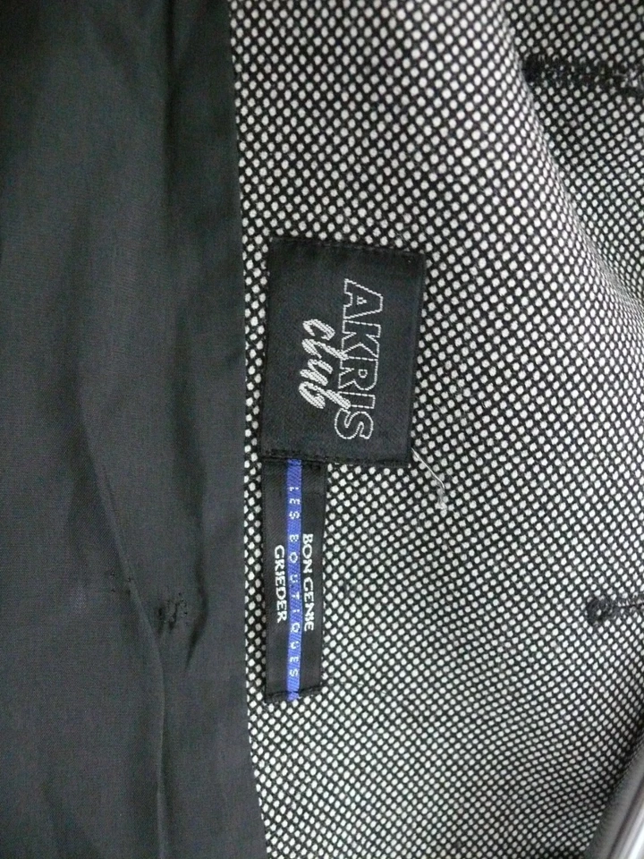 Traje de lana con falda Akris Club (hecho en Suiza) - Gris - talla US 12 Foto 3 de 4