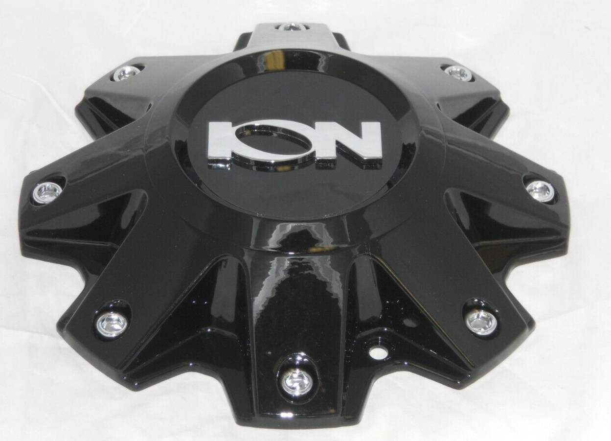 ION ALLOY 141 GLOSS SHINY BLACK C10141B WHEEL RIM CENTER CAP 83122090F-1B