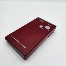 Sony ICF-E10W Red Pocket AM FM Radio Receiver RARE