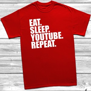 Eat Sleep Youtube Repeat T Shirt Funny Youtuber Children S Kids Tee Top Ebay