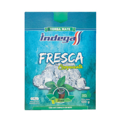 Mate Tee Indega Fresca Yerba Mate Paraguay Minze Erfrischend Viel Staub 500g