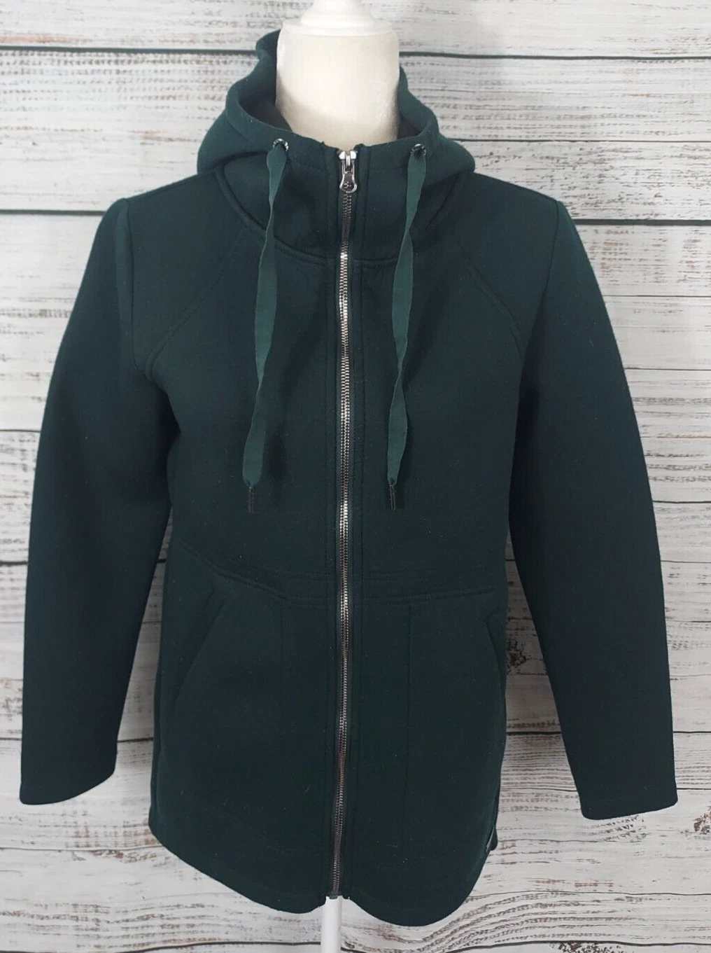 Betsey Johnson Performance Scuba Hoodie Women Small Zip Pocket Vented Drawstring