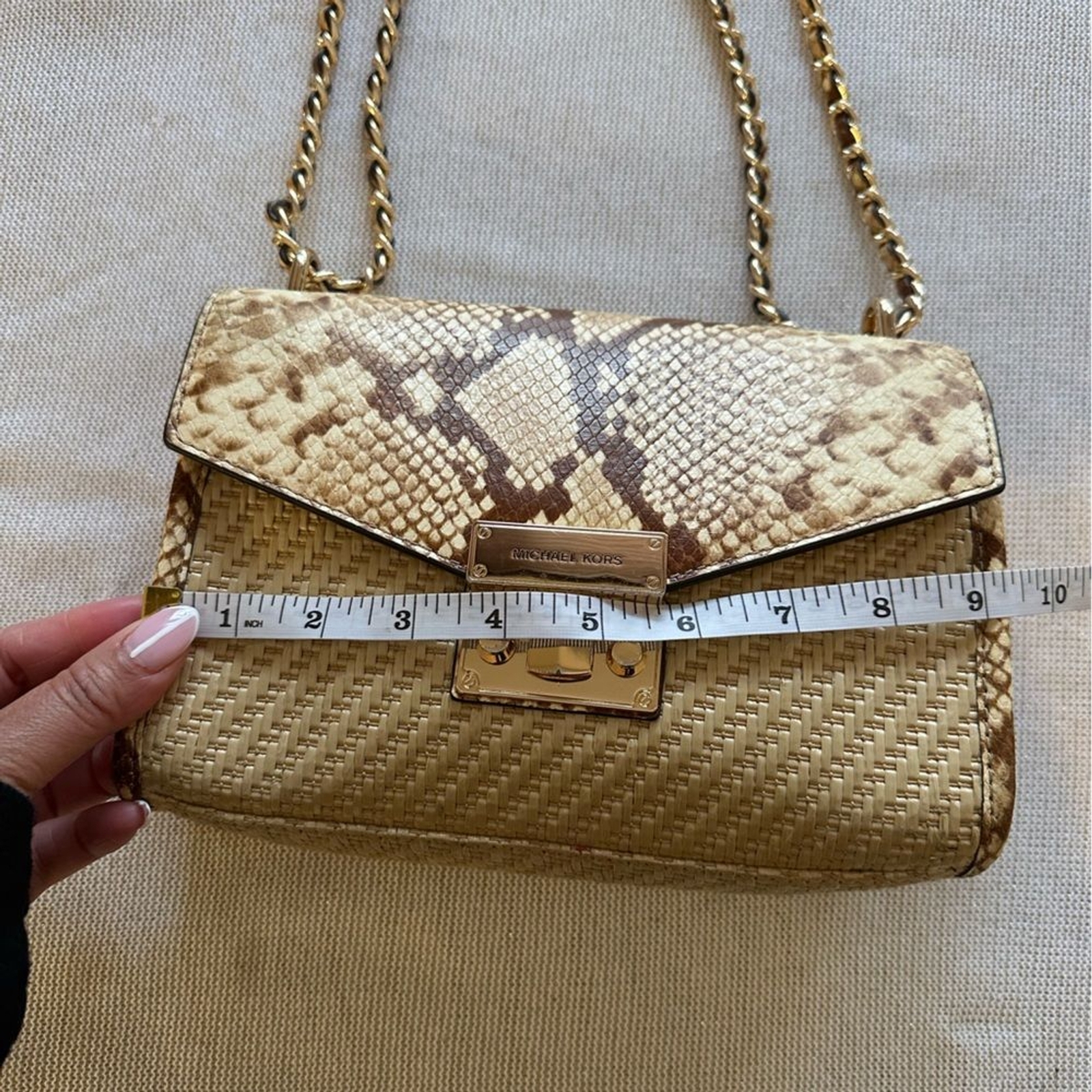 Michael Kors Straw Python Capsule Rose Bag. Pre-l… - image 14