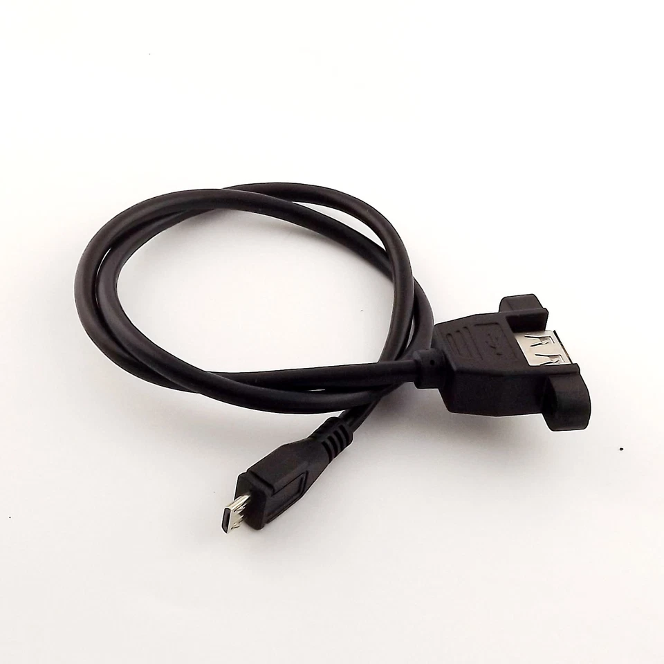 10x USB 2.0 A Female Panel Mount to Micro USB Male Adapter Cable Android 1.5FT - Image 2 of 4