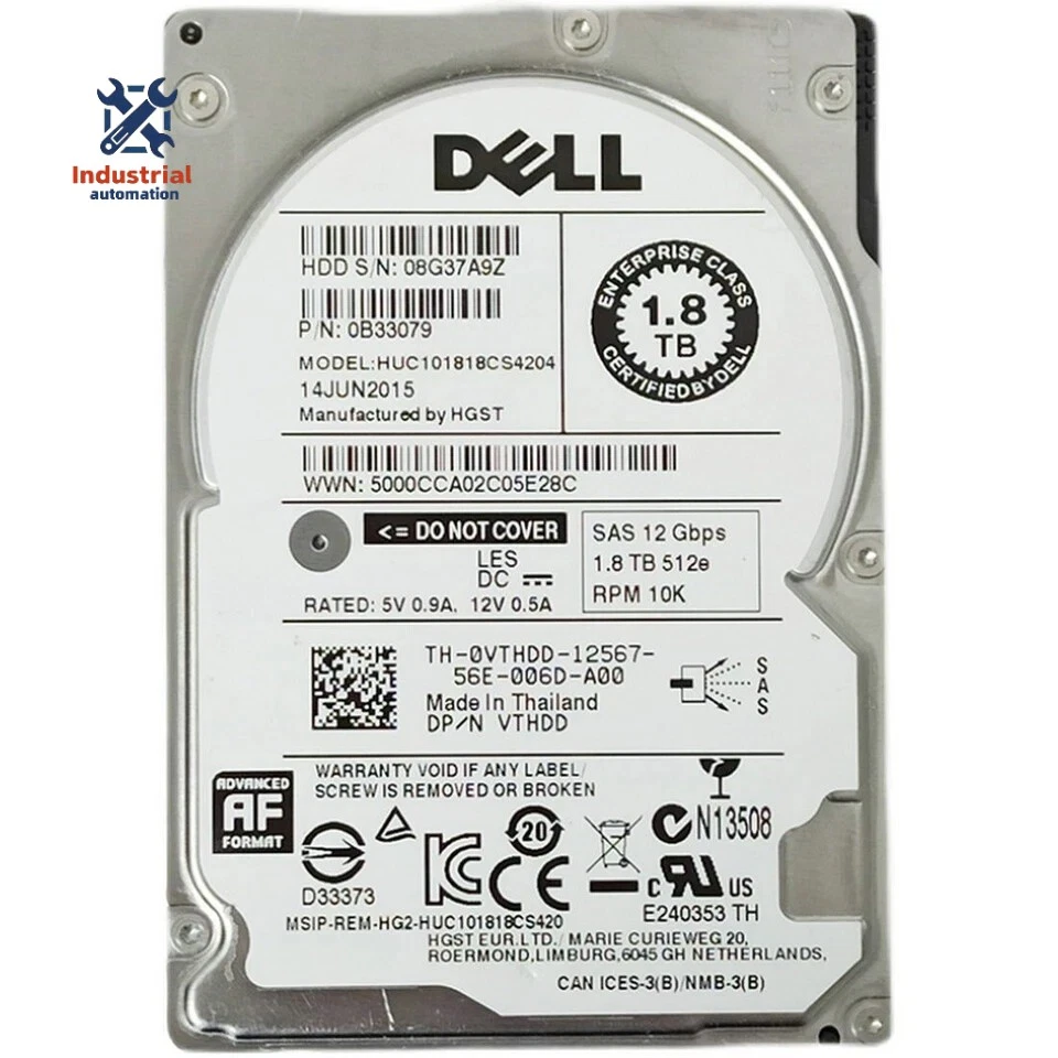 NEW DELL 1.8TB SAS 12Gbps 2.5" 512e RPM 10K HUC101818CS4204 VTHDD 0VTHDD - Image 2 of 4
