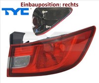 Tyc 11-12355-11-2 Heckleuchte Rechts RüCklicht Hecklicht RüCkleuchte