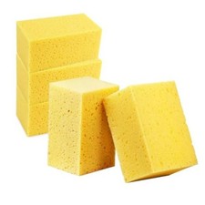 5PCS Car Wash Sponges, 6.7" 4.3" 3.5" Medium Extra 6.7 4.3 3.5 inches Yellow