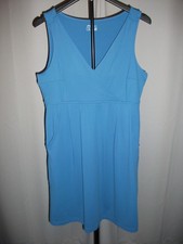 Eddie Bauer Women's Aster Crossover Dress Lake Blue Size Medium EUC