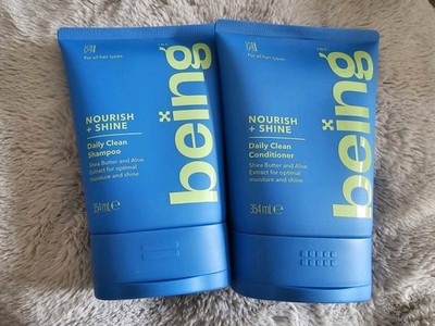 Being Shampoo Nourish + Shine Daily Clean Shampoo & Conditioner je 354ml Neu 