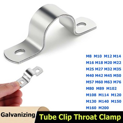 Galvanizing Tube Clip Plumbing Pipe Saddle U Strap Bracket M8-M200 Throat Clamp