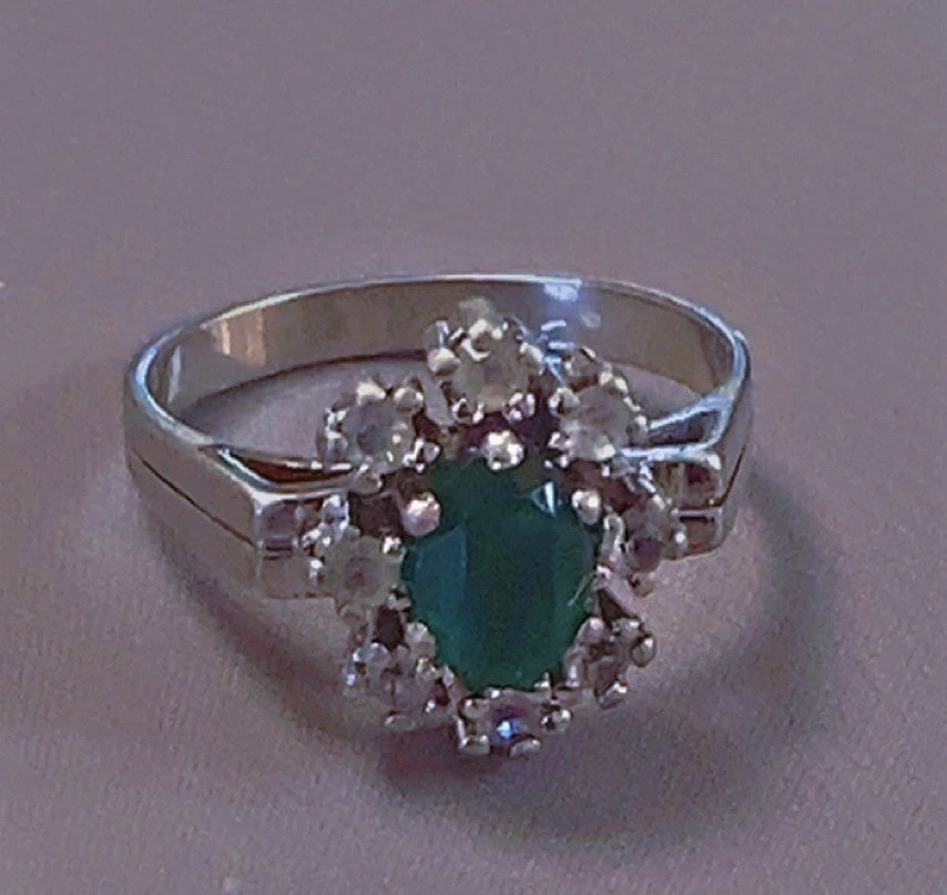 Bague En Argent Avec Zirconium - Modèle T55 - Occasion - Bijou Homme/femme