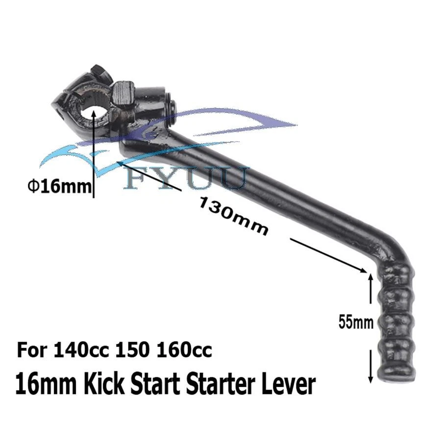 Palanca de arranque para motocicleta 16 mm para Kawasaki KE KL KLX KX KDX KZ 125 175 200 Foto 2 de 4