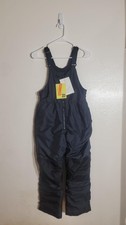 NWT All In Motion Kids Size Large Gray Insulated Snow Bib Overalls Waterproof