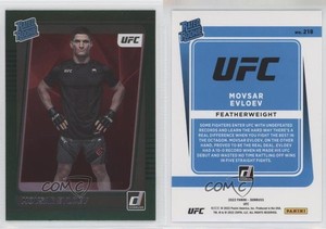 2022 Donruss UFC Rated Rookie Green Flood Movsar Evloev #218 Rookie RC