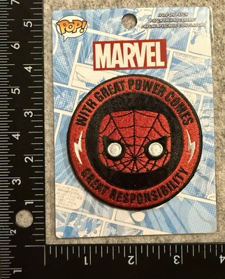 Funko Pop! Marvel Spiderman Peter Parker Iron On Patch Embroidered NIP Avengers