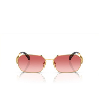Prada Sunglasses PRA51S 5AK40C 58mm Gold / Pink Gradient Red Lens