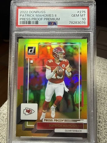 2022 Donruss Patrick Mahomes II Press Proof Premium PSA 10 Gem Mint #275