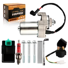 3 Bolt 12 Teeth Starter & Relay & CDI & Spark Plug for 50Cc 70Cc 90Cc 100Cc 110C