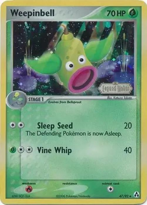 Weepinbell - 47/92 - Pokemon Legend Maker Reverse Holo Card NM