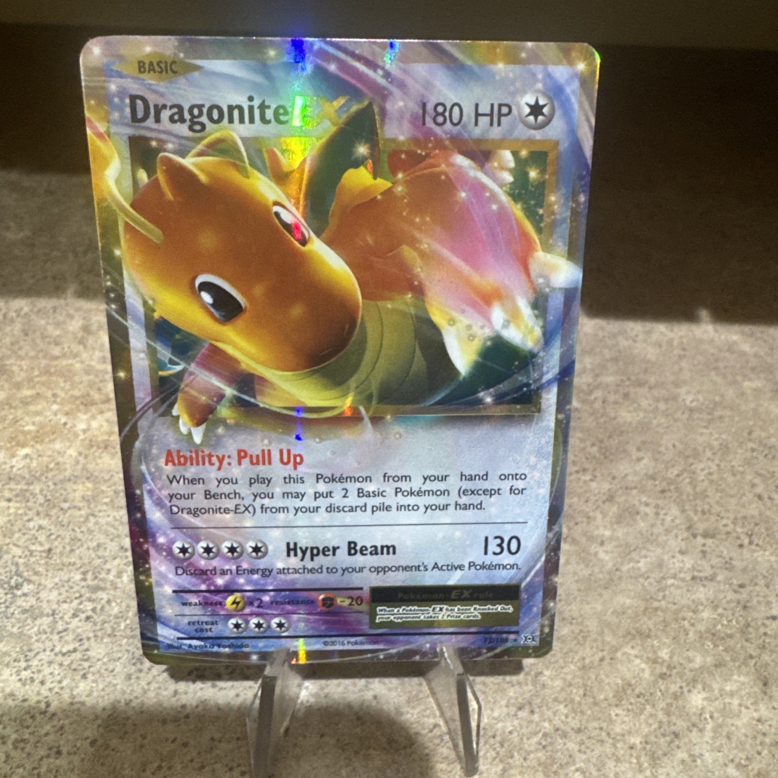 Pokemon Card - Dragonite EX XY Evolutions 72/108 Ultra Rare