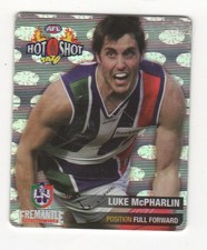 AFL Tazo Card. Smiths Hot Shot 2006. Silver Fremantle Luke McPharlin