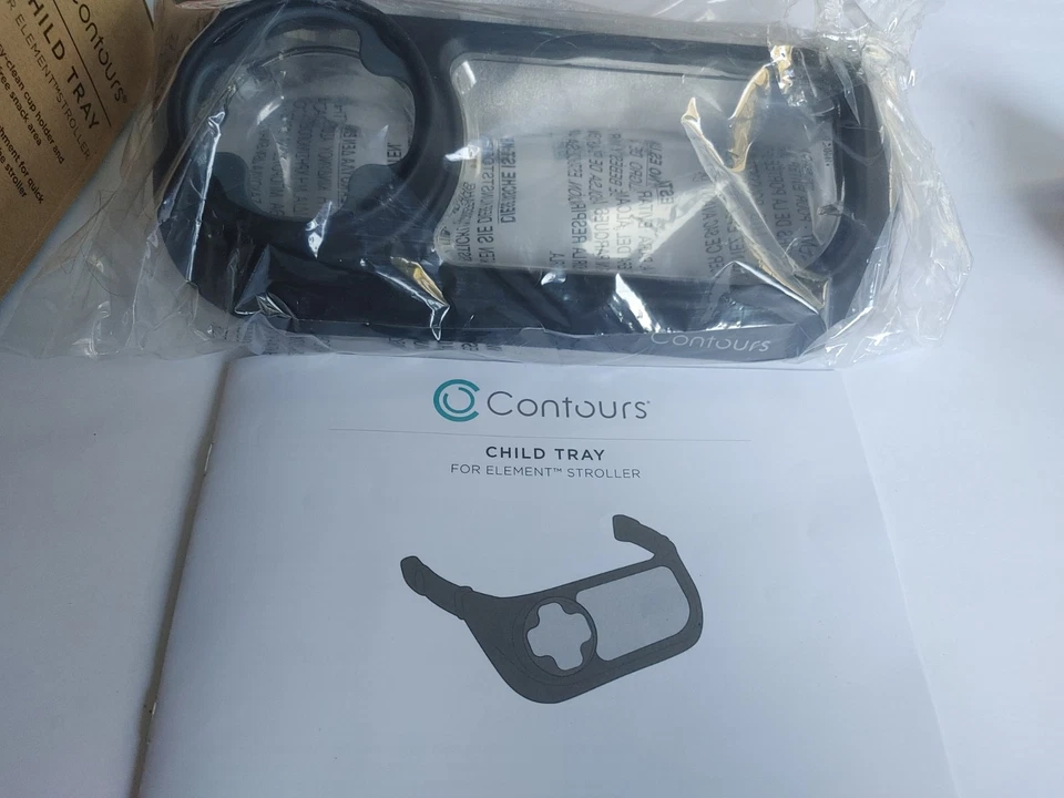 Bandeja infantil Contours para carrinho Element. ZY027-BLK - Imagem 4 de 4