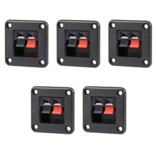 5 pcs 2 way jack socket spring push release connector speaker ending strip,