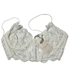 Free People Intimately Ivory White Lace Bralette Size Small Underwire Bra
