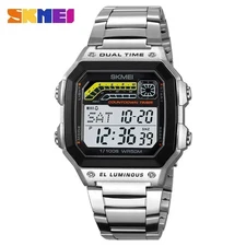 Skmei 2307 Men Countdown Chrono Stopwatch Wristwatch 5Bar Waterproof Alarm