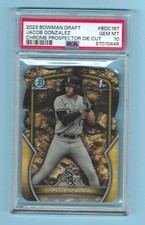 2023 Bowman Chrome Prospect Jacob Gonzalez Prospector Die-Cut PSA 10 GEM MINT