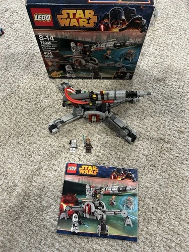 LEGO Star Wars 75045 AV-7 Anti Vehicle Cannon INCOMPLETE 2 MISSING FIGURES