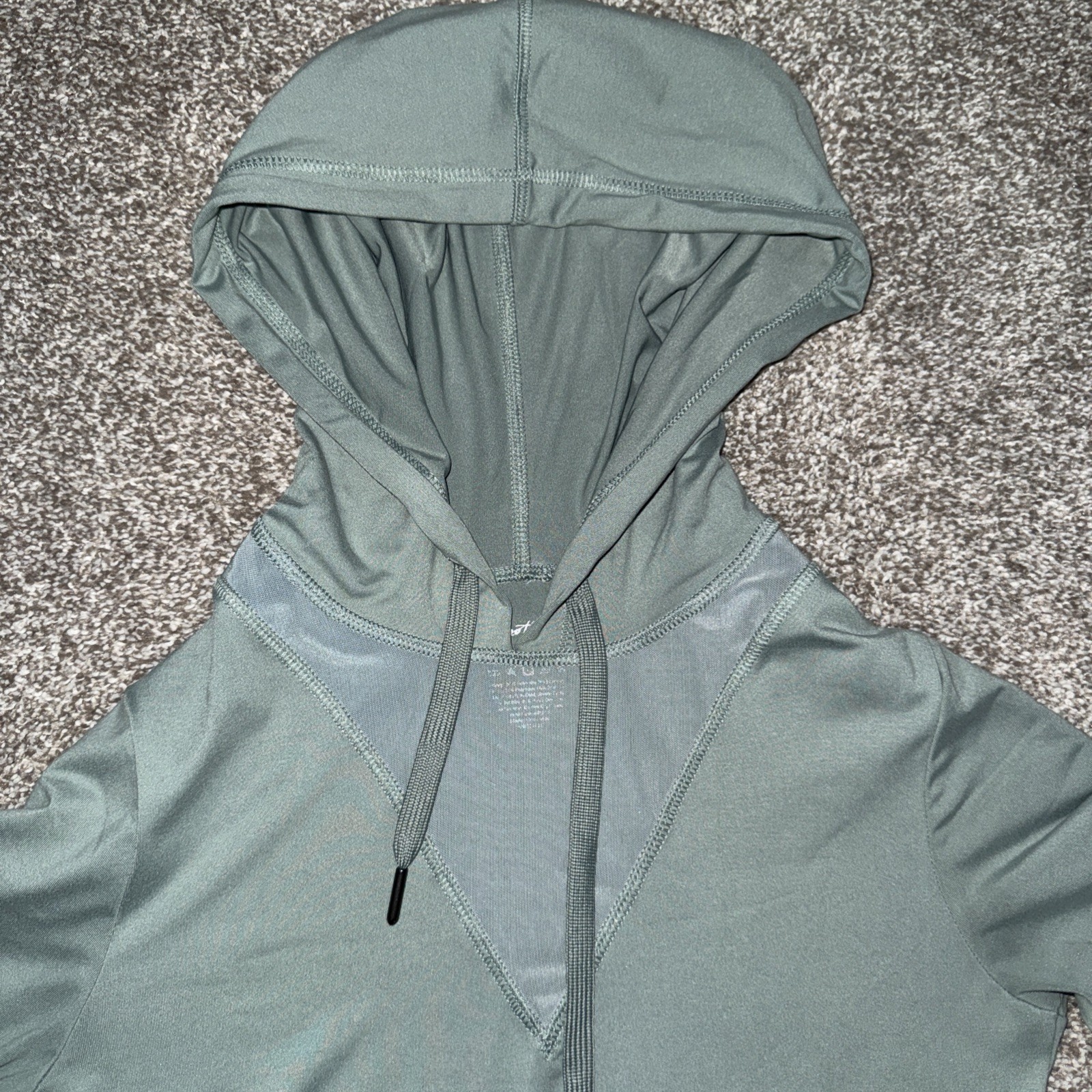 Women’s X By Gottex Green Long Sleeve Hooded Active Shirt Top Size XS