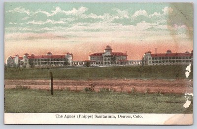 Antique Colorado Postcard DENVER Agnes Phipps Sanitarium 1912