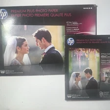HP Premium + Photo Paper 8.5"x11" 25 Sheets CR670A NEW Box Open + 11 X 17 25 CT