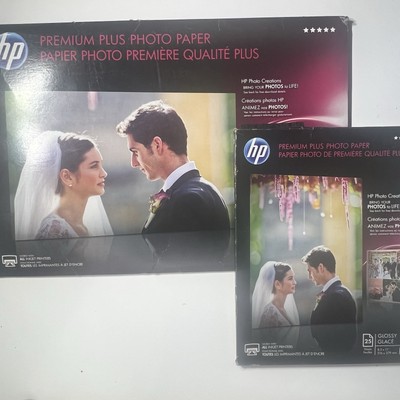 HP Premium + Photo Paper 8.5''x11'' 25 Sheets CR670A NEW Box Open + 11 X 17 25 CT