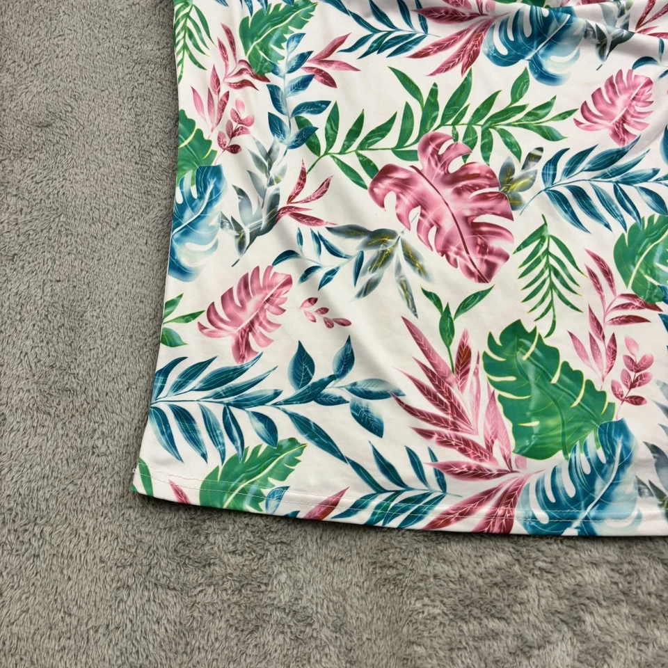 Jonathan Martin Cowl Neck Tank Top Womens 2X Multicolor Tropical Floral Plus - Image 4 of 4