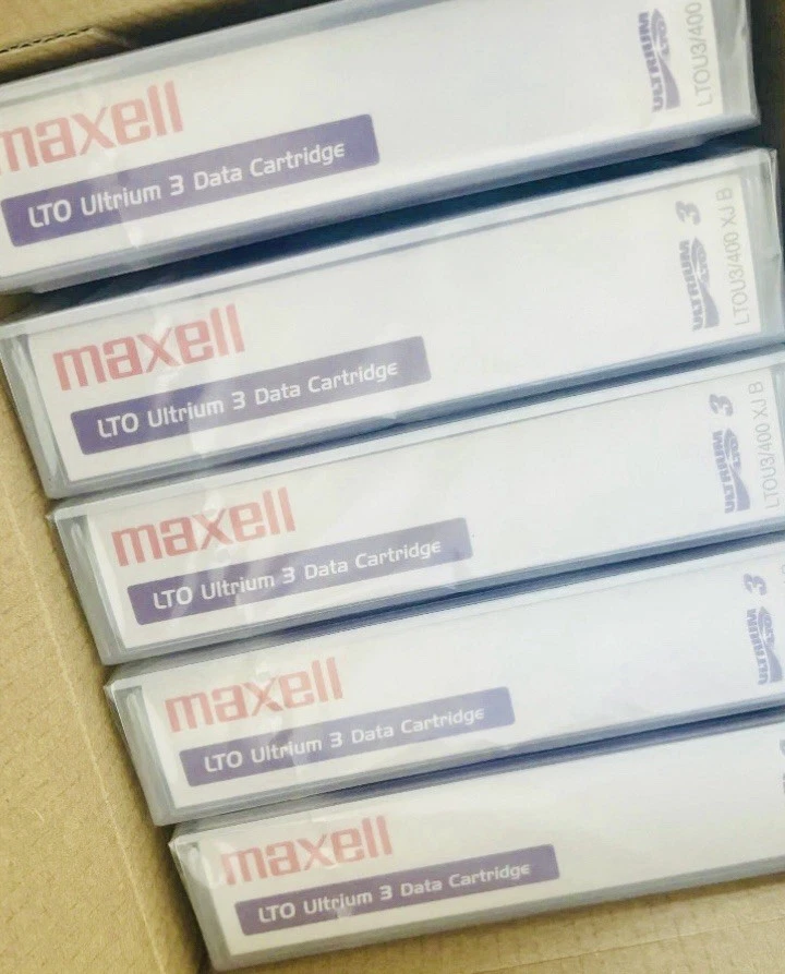 LOTE Maxell LTO Ultrium3 1/2" Cartucho de Cinta de Datos 400/800GB - X5 NEO SMART Foto 2 de 2