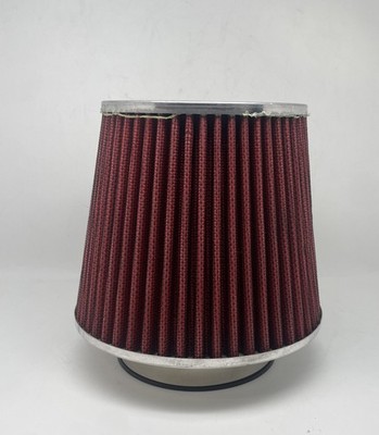 Universal Clamp-On Cold Air Filter, Standard Cone, Custom 3'' Red OPEN BOX